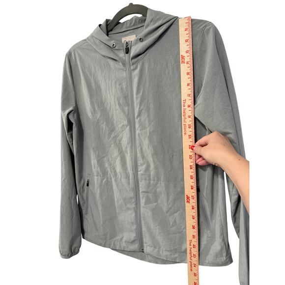 Vuori Womans XS Outdoor Soft Shell Running Jacket Full Zip Hooded Gray/Blue - Picture 6 of 8